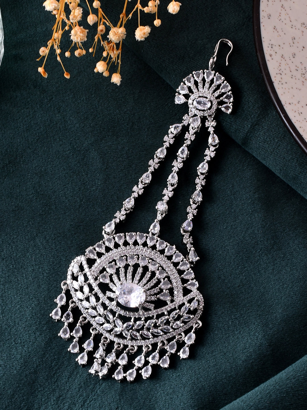 American Diamond Bridal Paasa Maangtika For Women | Party & Bridal Accessories