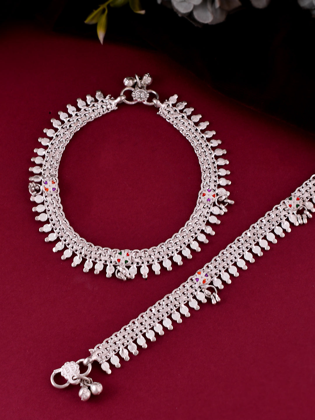 Handcrafted Silver Plated Anklet With Bead | Traditional & Party Wear Payal