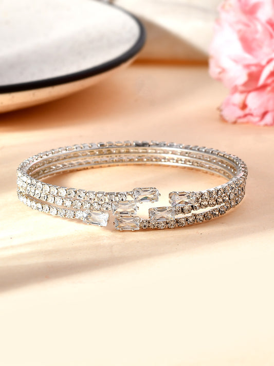 Silver Plated Cz Traditional Bracelets for Women Online