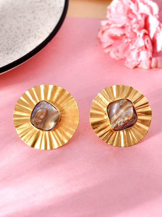 Gold Plated Handcrafted Stud Earrings for Women Online