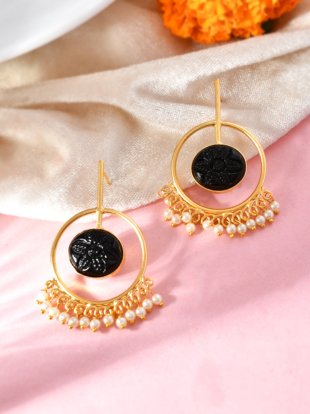 Onyx Dangle Earrings for Western Outfit - Earrings for Women Online