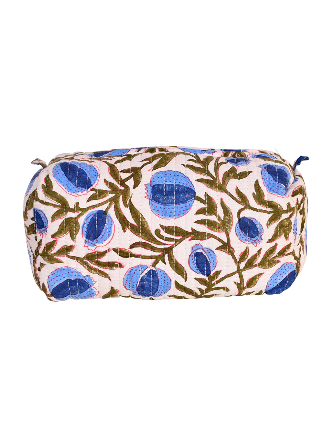 Blue Cosmetic Bag for Women Travel Toiletry Organizer Bags with Zip Closure