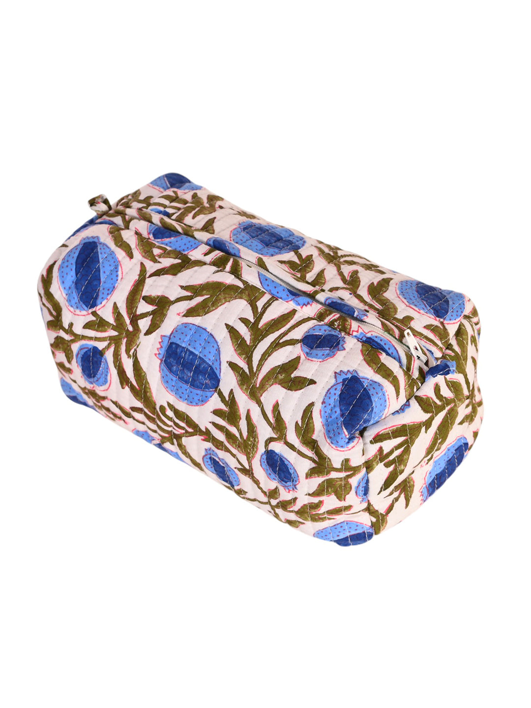 Blue Cosmetic Bag for Women Travel Toiletry Organizer Bags with Zip Closure