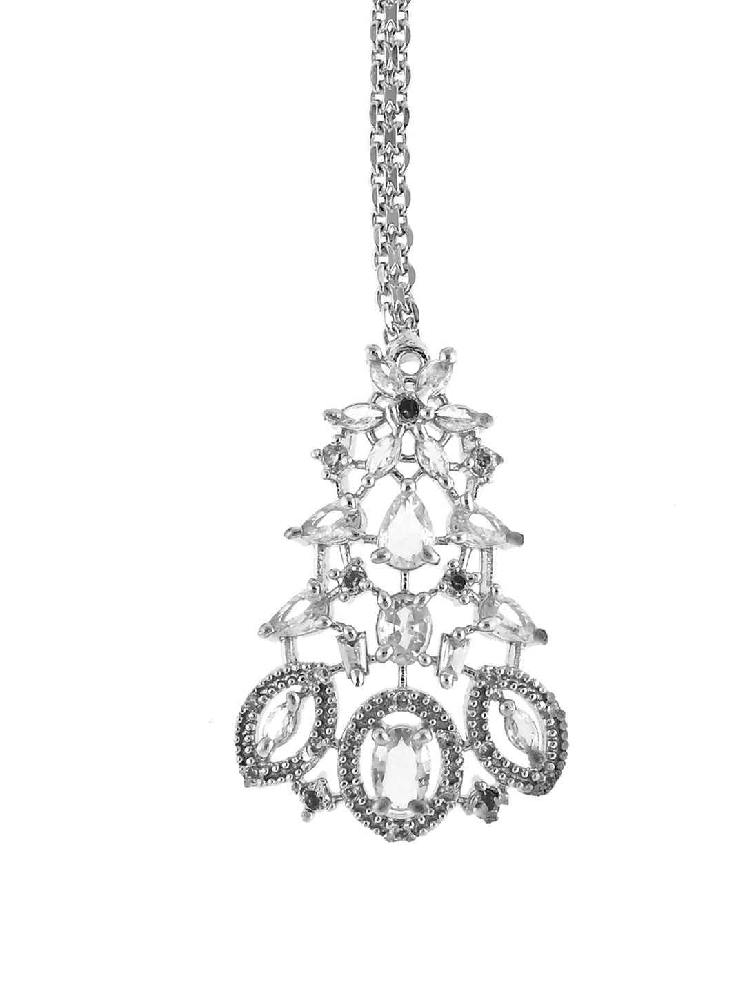 Amercian Diamond Bridal Choker Necklace Set |  Wedding & Reception Jewelry For Women