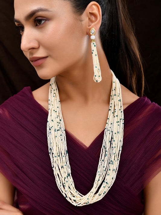 Traditional Beaded Necklace & Jewellery Set For Women