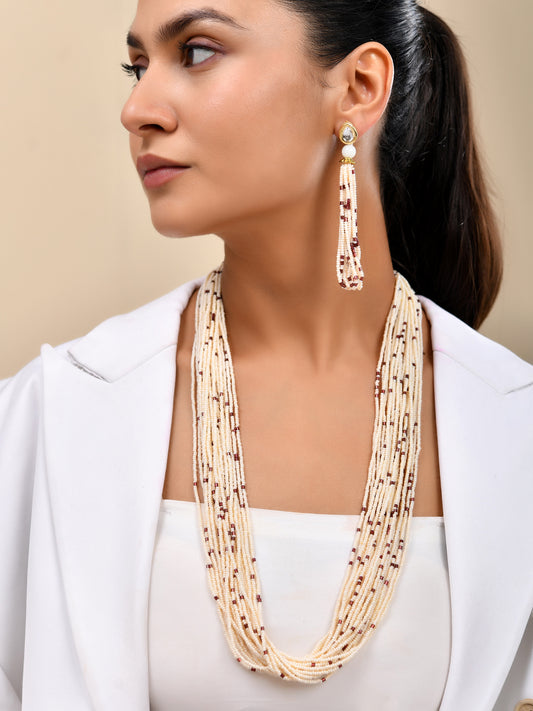 Classical Ethnic Beads Necklace Jewellery Set For Women & Girls