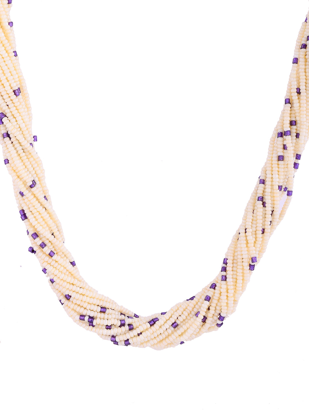 Classic Beaded Necklace Set With Tassel Earrings For Women