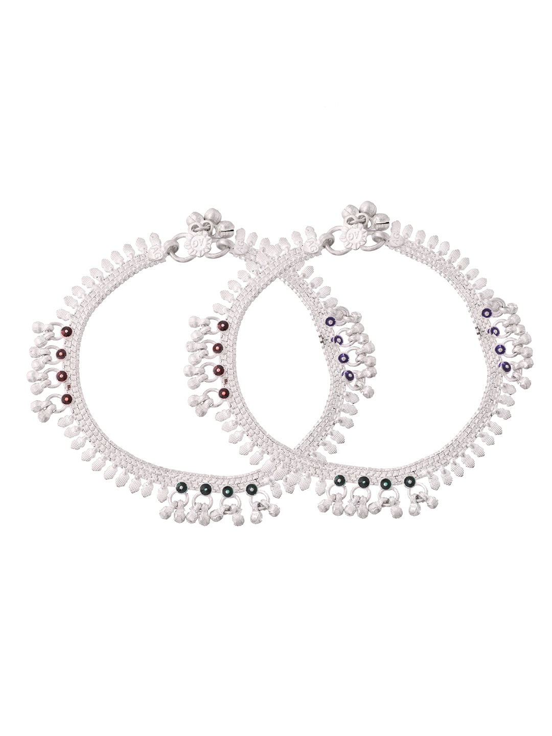 Traditional Designer Payal For Women | Ethnic Adjustable Silver Ghungroo Anklet