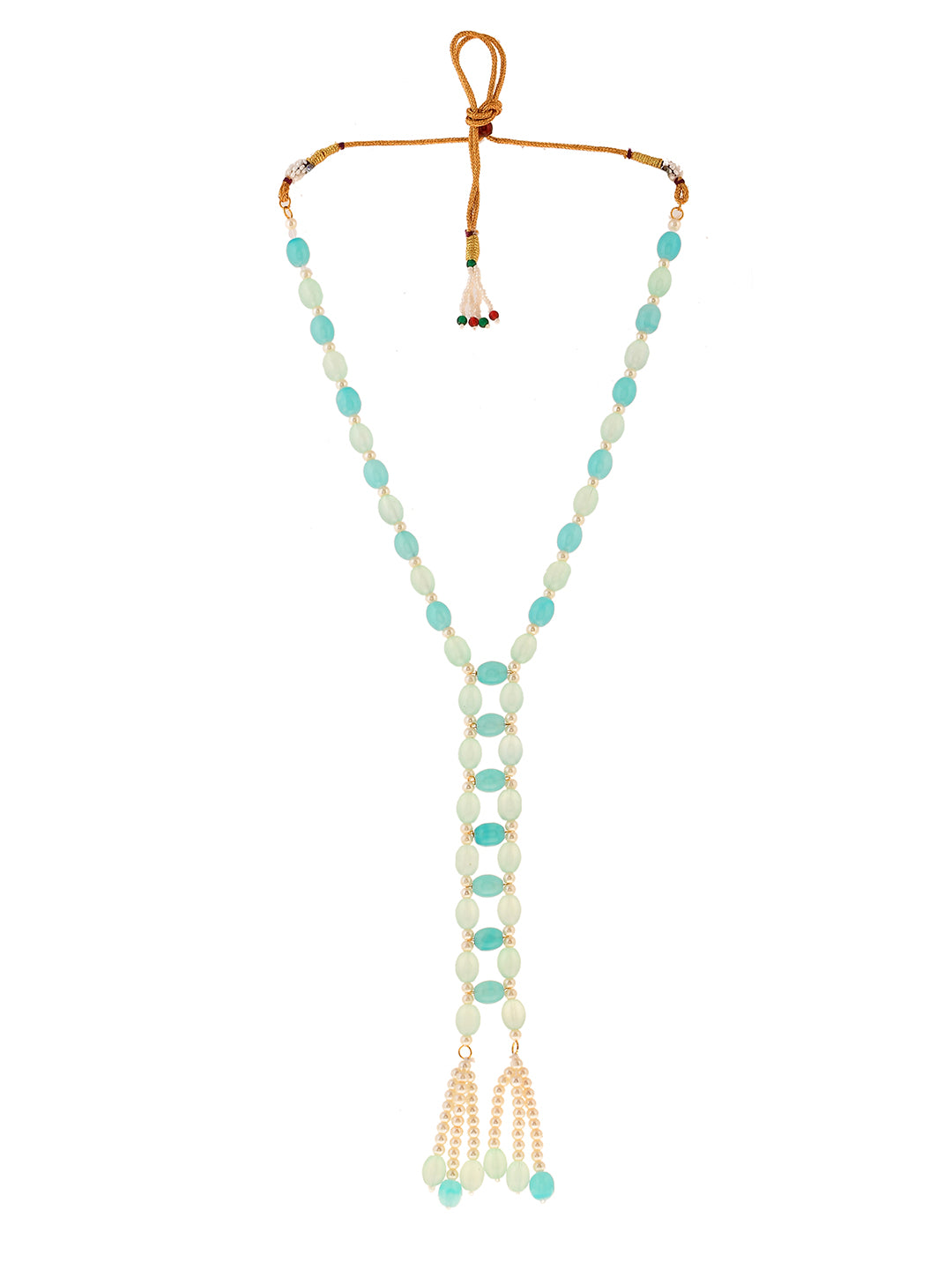 Gold-Plated Pearls Tasselled Necklace