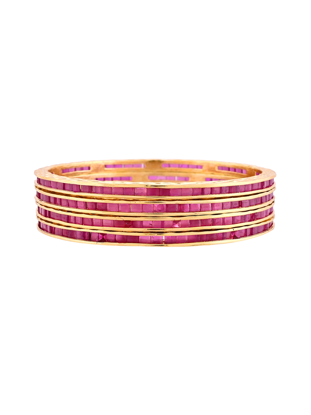 Gold Plated Pink Stone Bangles For Women | Traditional Party Wear Bangles Set | Ethnic Bridal Jewellery
