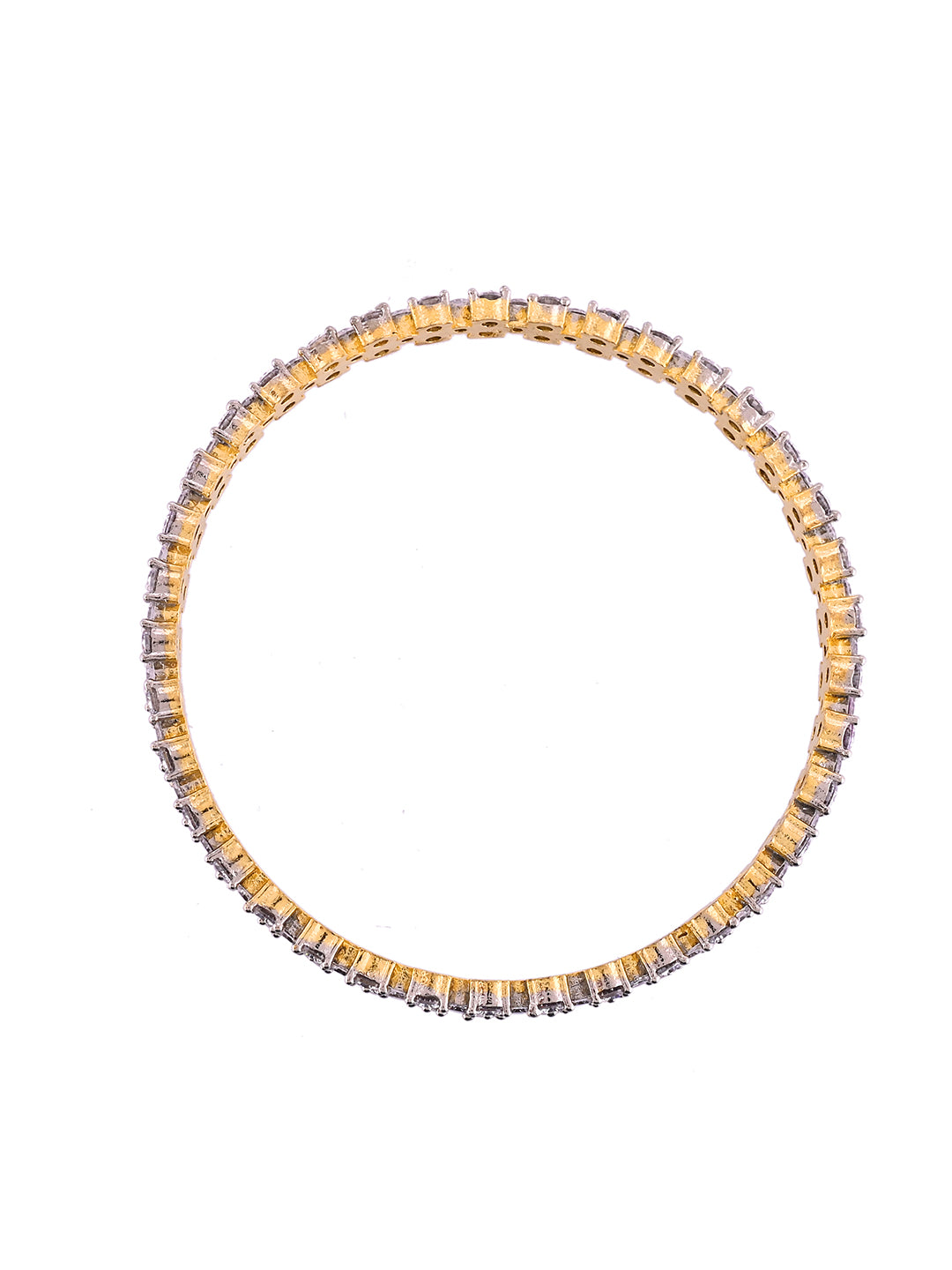 Gold-Plated AD Bangles For Women | CZ Crystal Bangles | Party & Wedding Jewellery