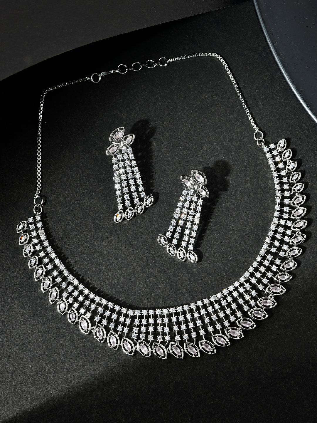 White American Diamond Jewellery Set For women