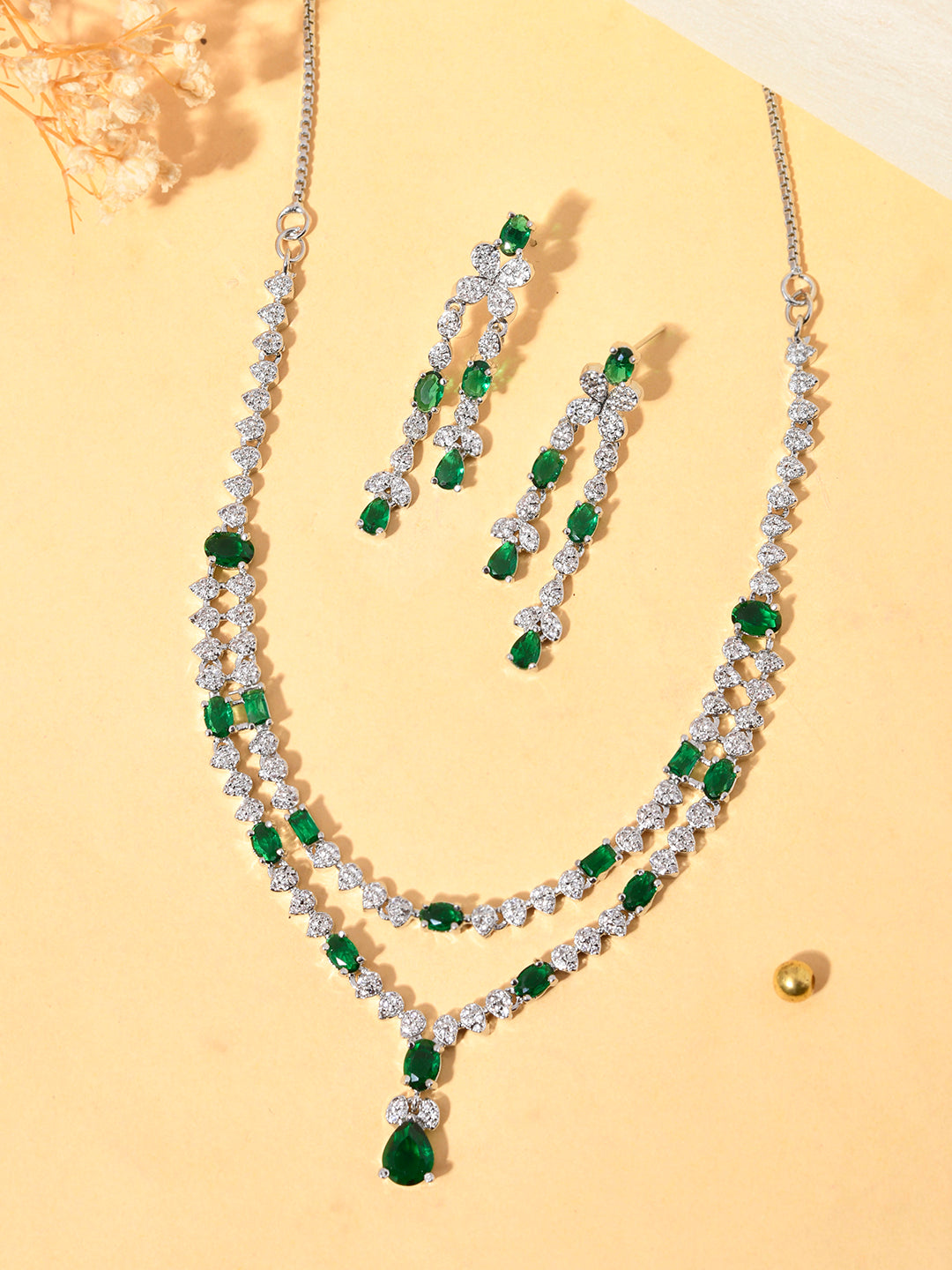 American Diamond Jewellery Set With Earring For Women