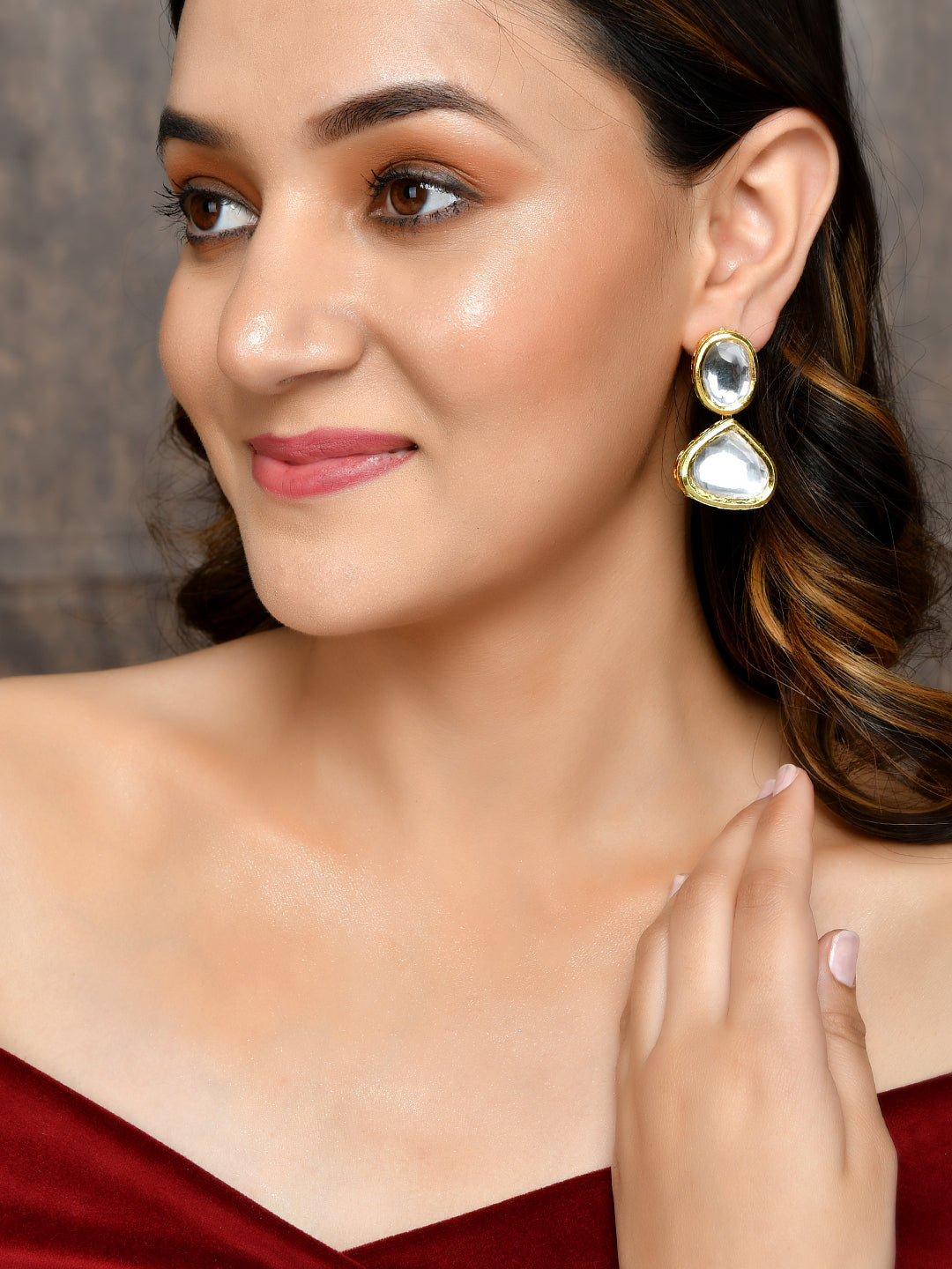 Trending Kundan Stud Earrings for women/girls