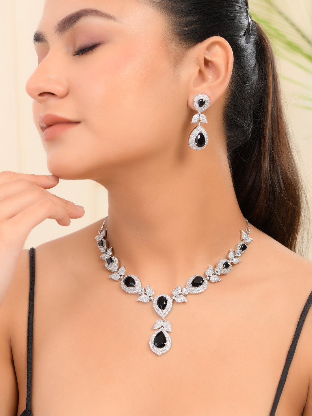 Beautiful American Diamond Jewellery set for women | Party Wear AD Set