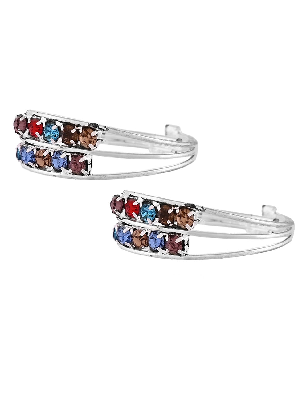 Silver-Plated Toe Ring & Bichhiya Set For Women | Adjustable Indian Foot Jewellery