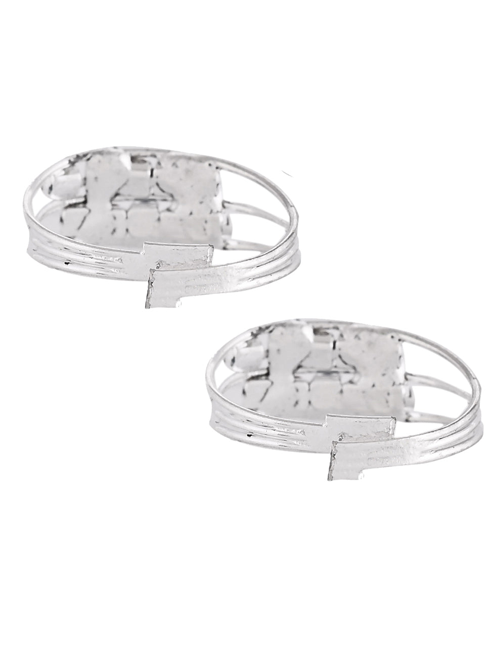 Silver-Plated Toe Ring & Bichhiya Set For Women | Adjustable Indian Foot Jewellery