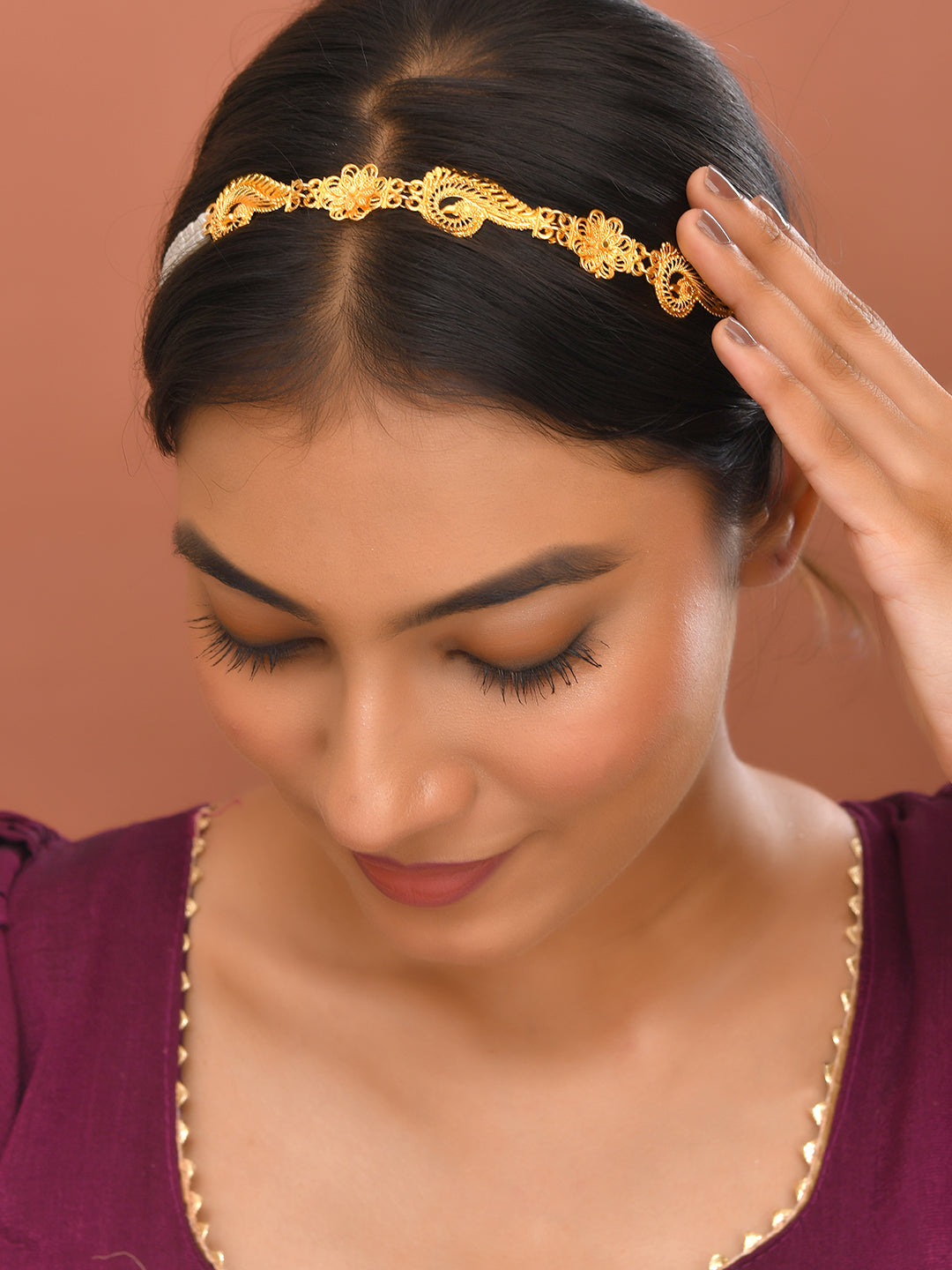 Premium Gold Plated Matha Patti For Women | Handmade Head Jewellery