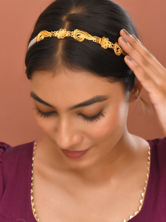 Premium Gold Plated Matha Patti For Women | Handmade Head Jewellery