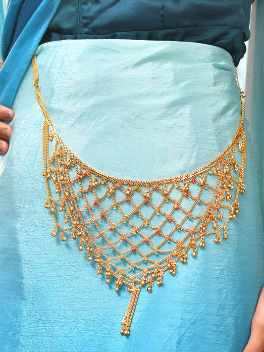 Gold Plated Saree Kamarbandh For Women | Bridal Waist Chain | Traditional Saree Accessory