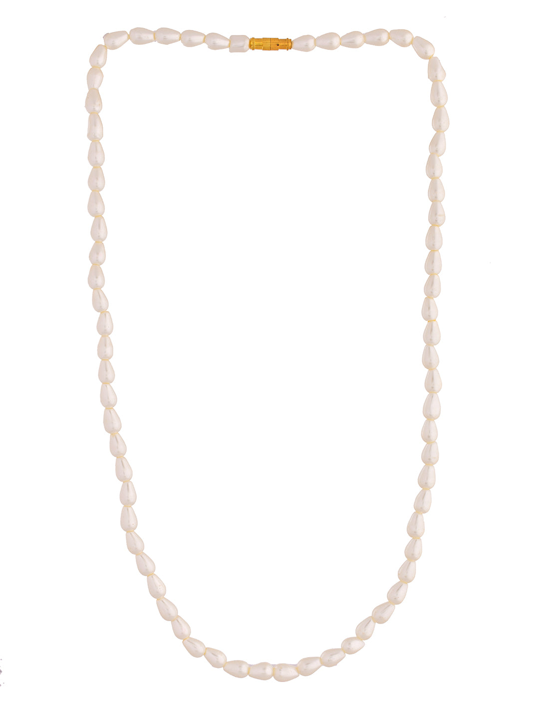 Classic White  Pearl Beaded Necklace Mala For Women
