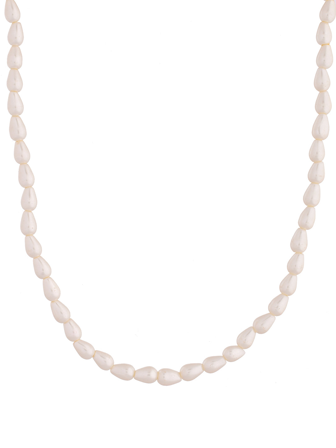Classic White  Pearl Beaded Necklace Mala For Women