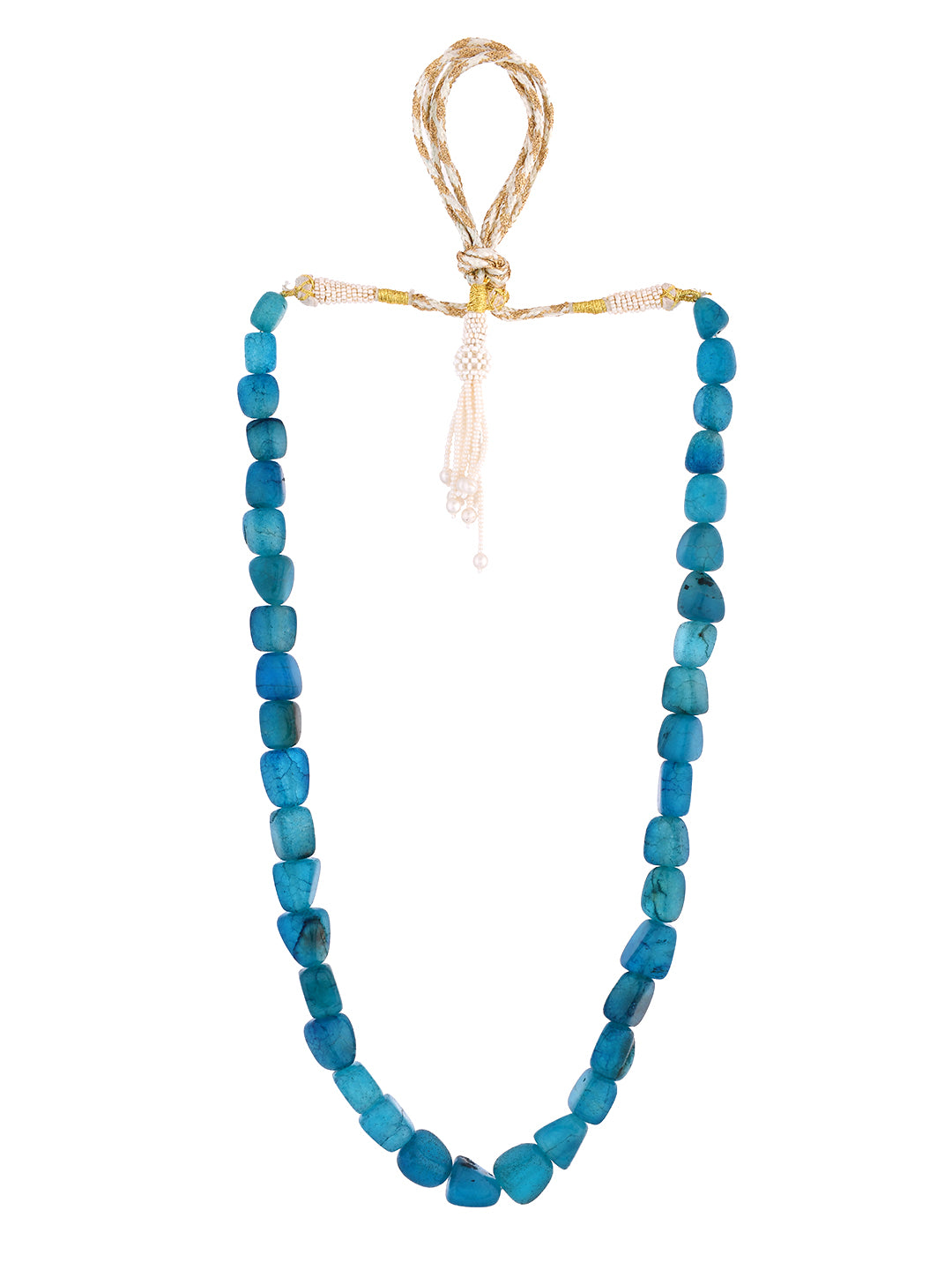 Traditional Blue Adjustable Necklace For Women | Ethnic Necklace & Mala