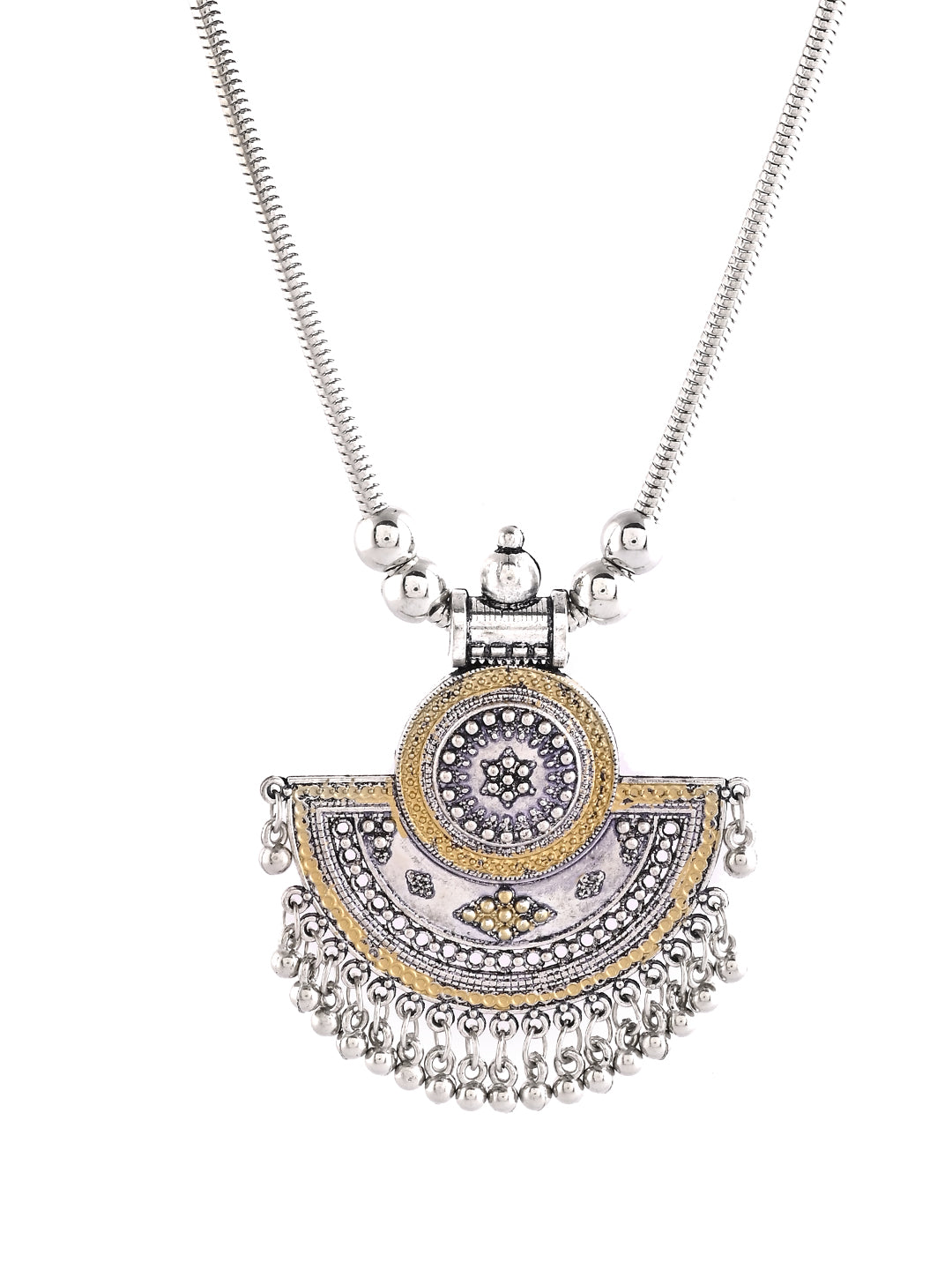 Oxidised Silver Plated Traditional Necklace For Women & Girls