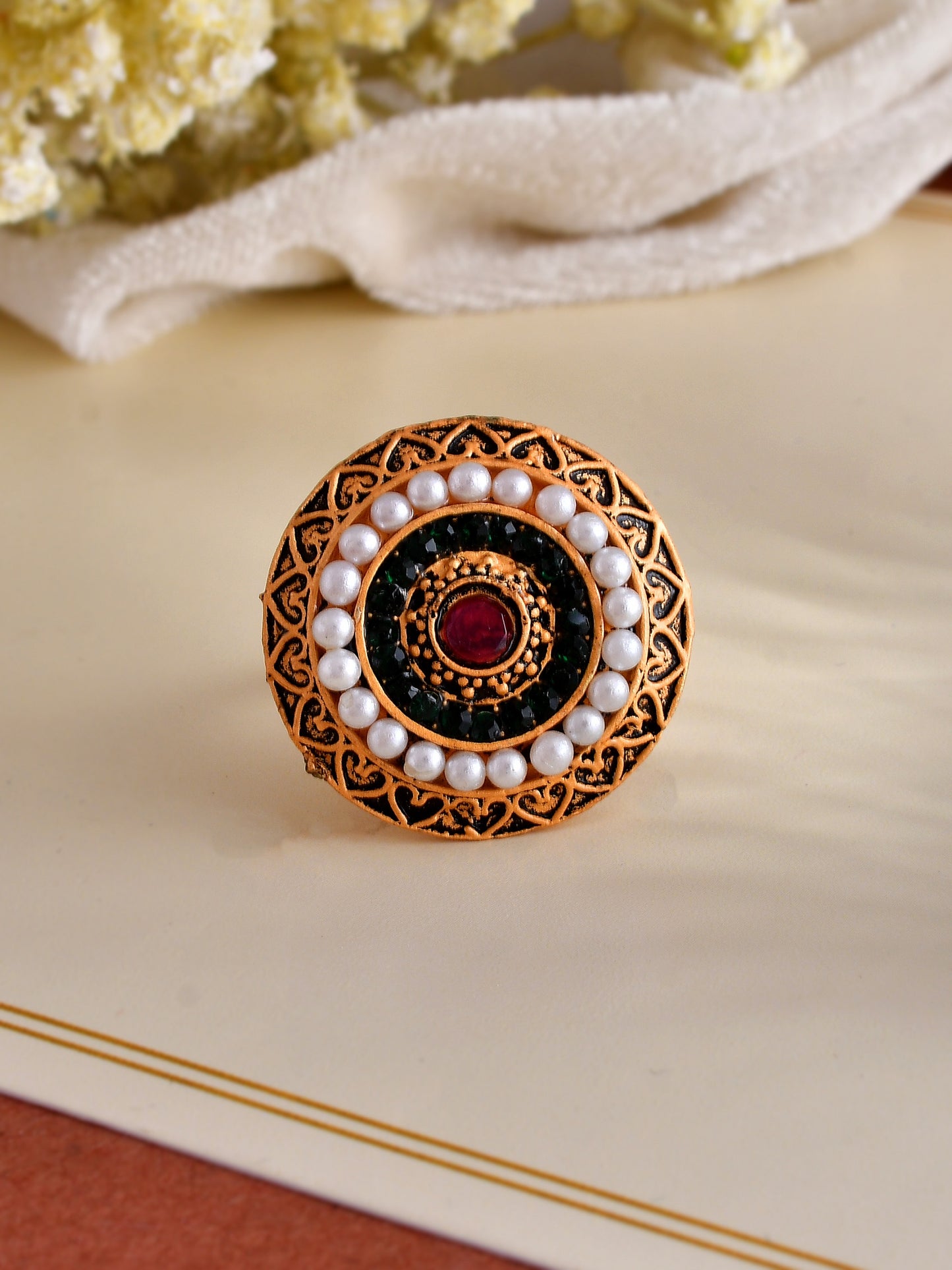 Circular South Indian Ethnic Rings