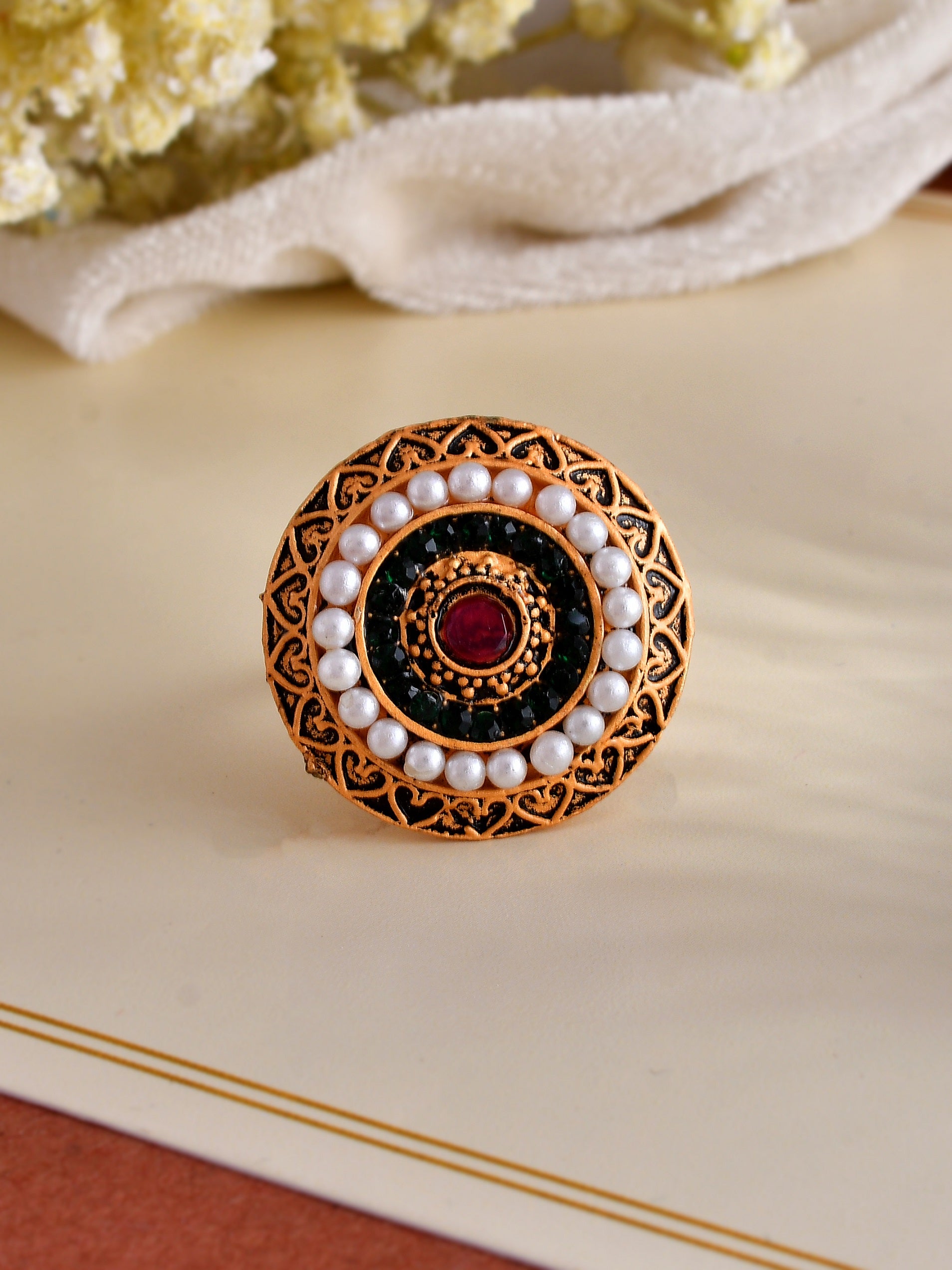 Circular South Indian Ethnic Rings