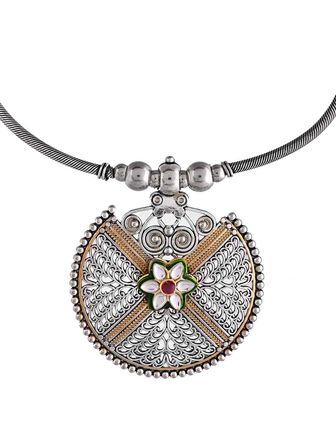 Oxidised Necklace Set For Women | Pendant Necklace With Earrings | Boho Jewellery