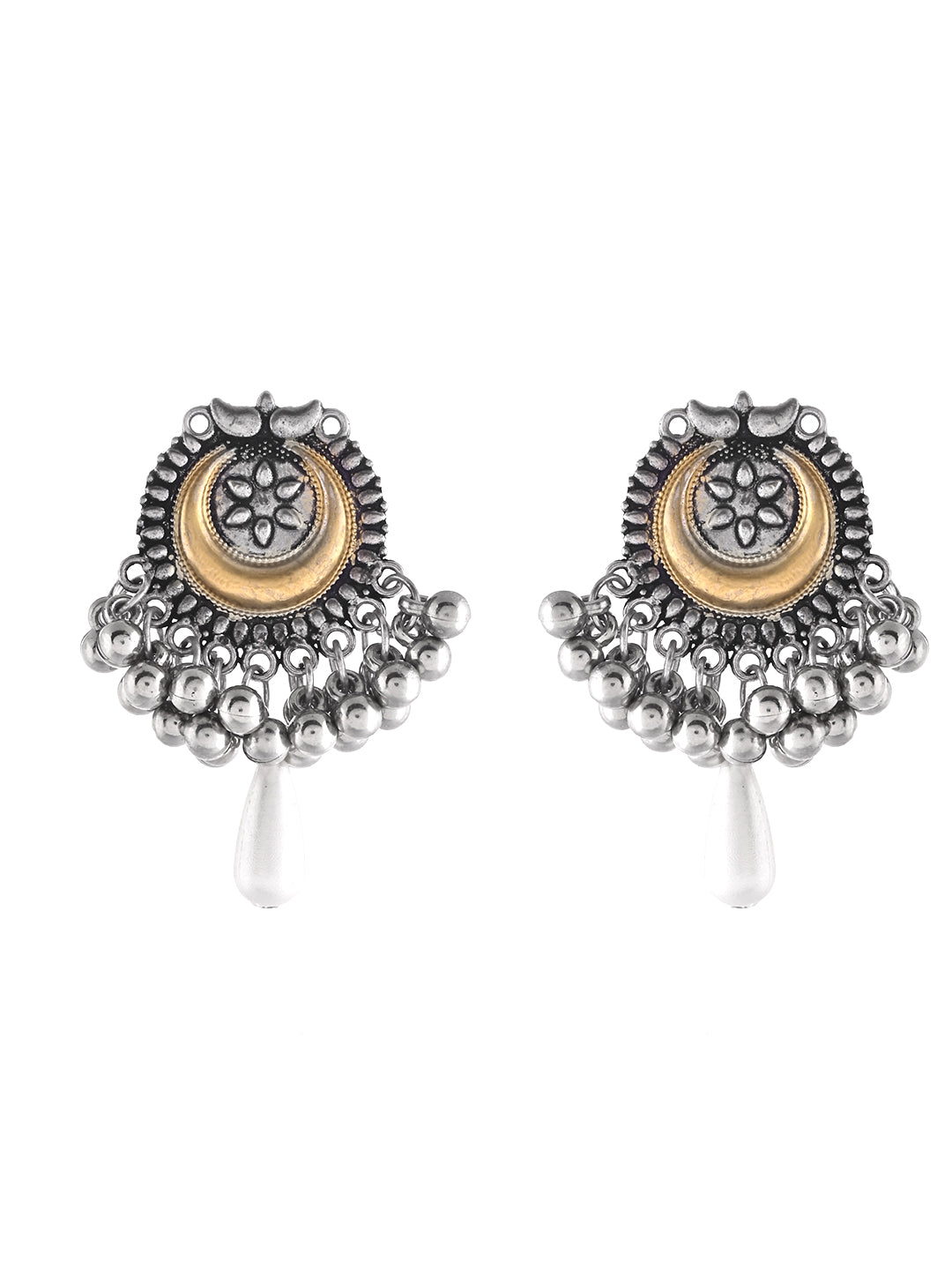 Traditional Oxidised Necklace Set With Earrings For Women | Boho Jewellery For Ethnic Wear