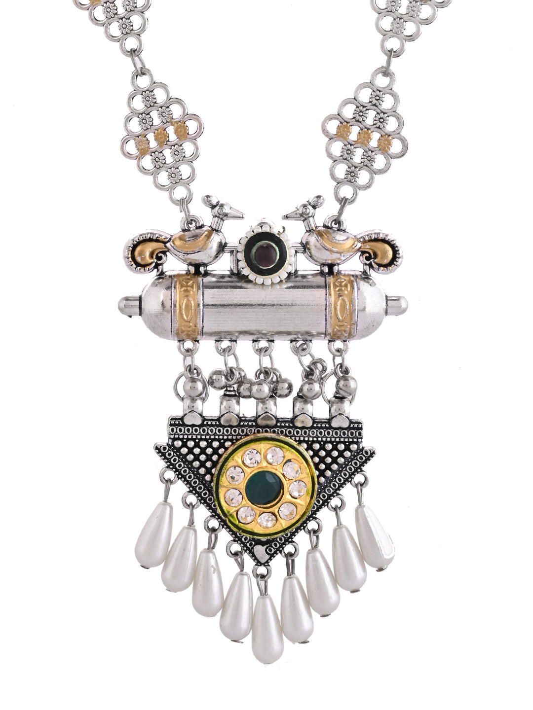 Traditional Oxidised Necklace Set | Pendant Necklace With Earrings | Boho Jewellery For Ethnic & Casual Wear