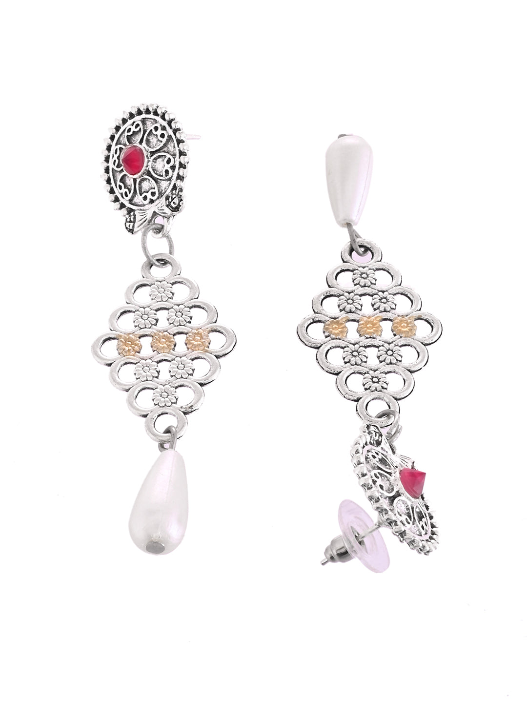 Traditional Oxidised Necklace Set | Pendant Necklace With Earrings | Boho Jewellery For Ethnic & Casual Wear