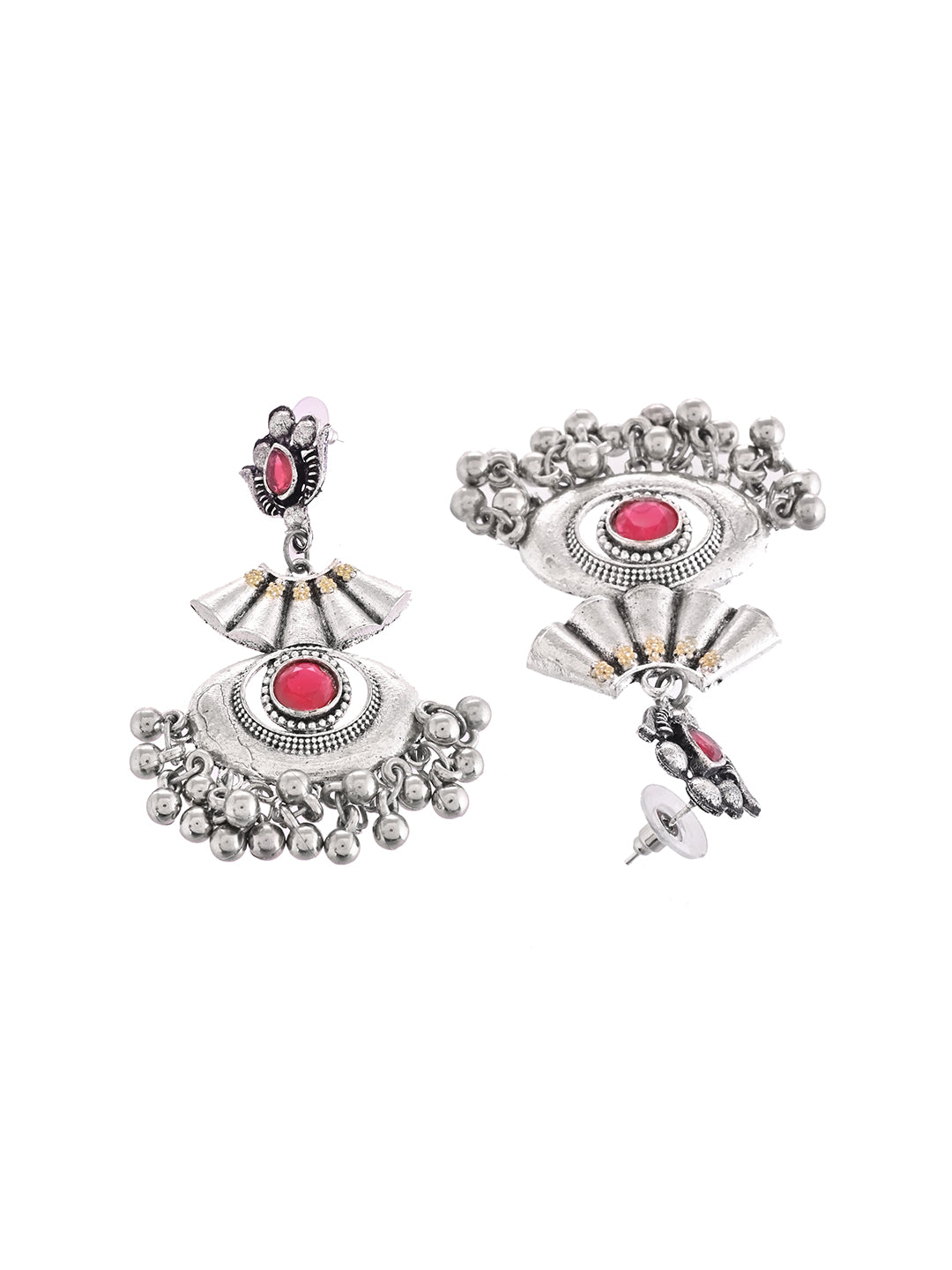 Boho Jewellery For Ethnic & Casual Wear | Silver Oxidised Necklace Set For Women | Choker With Earrings