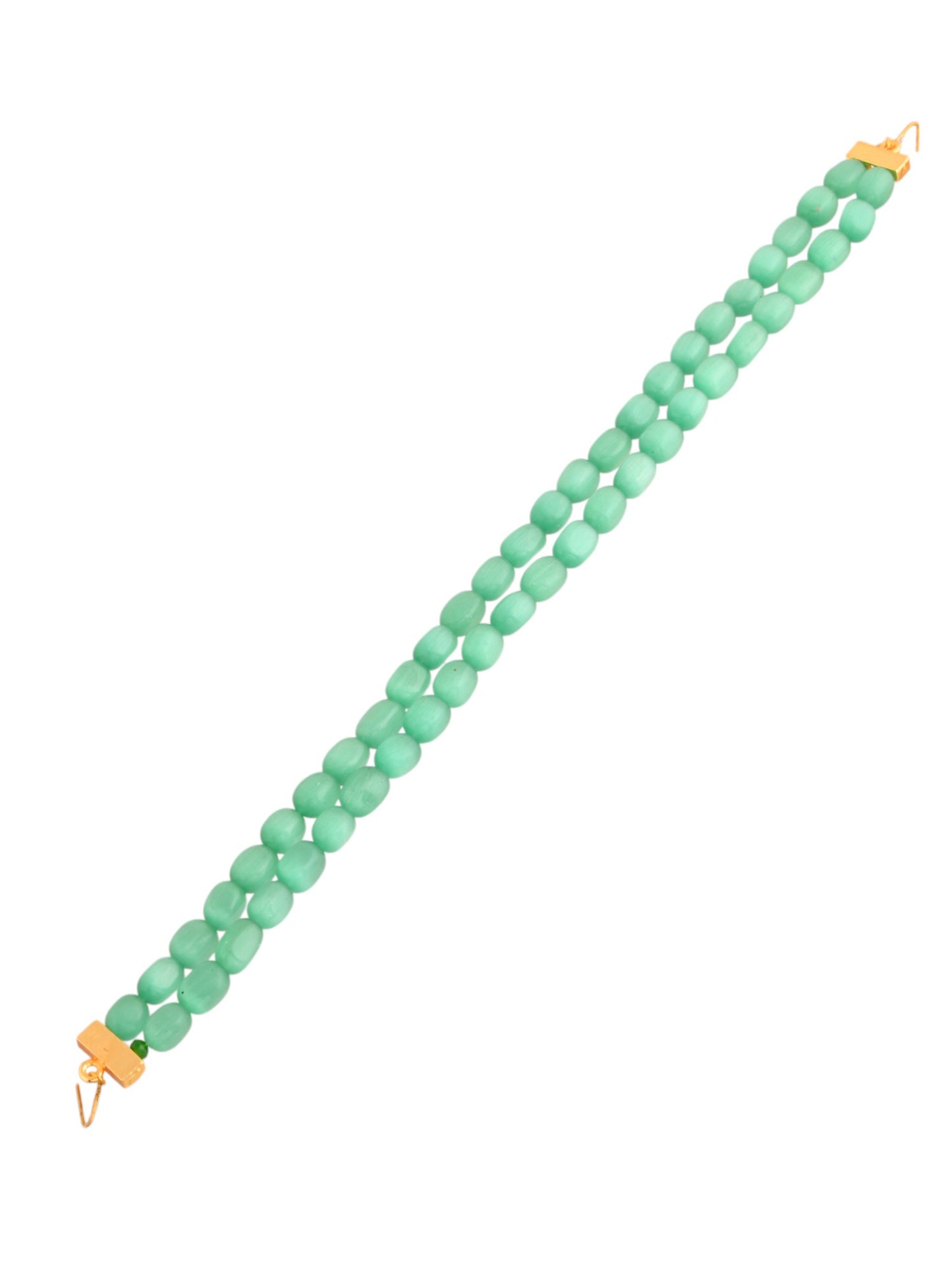 Green Beaded Matha Patti | Traditional Bridal Head Jewellery