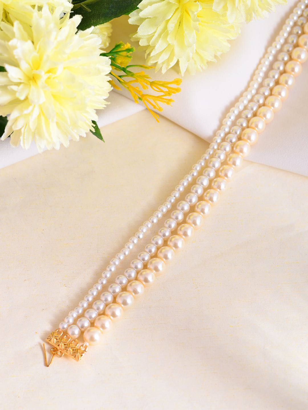 White  Pearl Matha Patti For Women | Head Jewellery