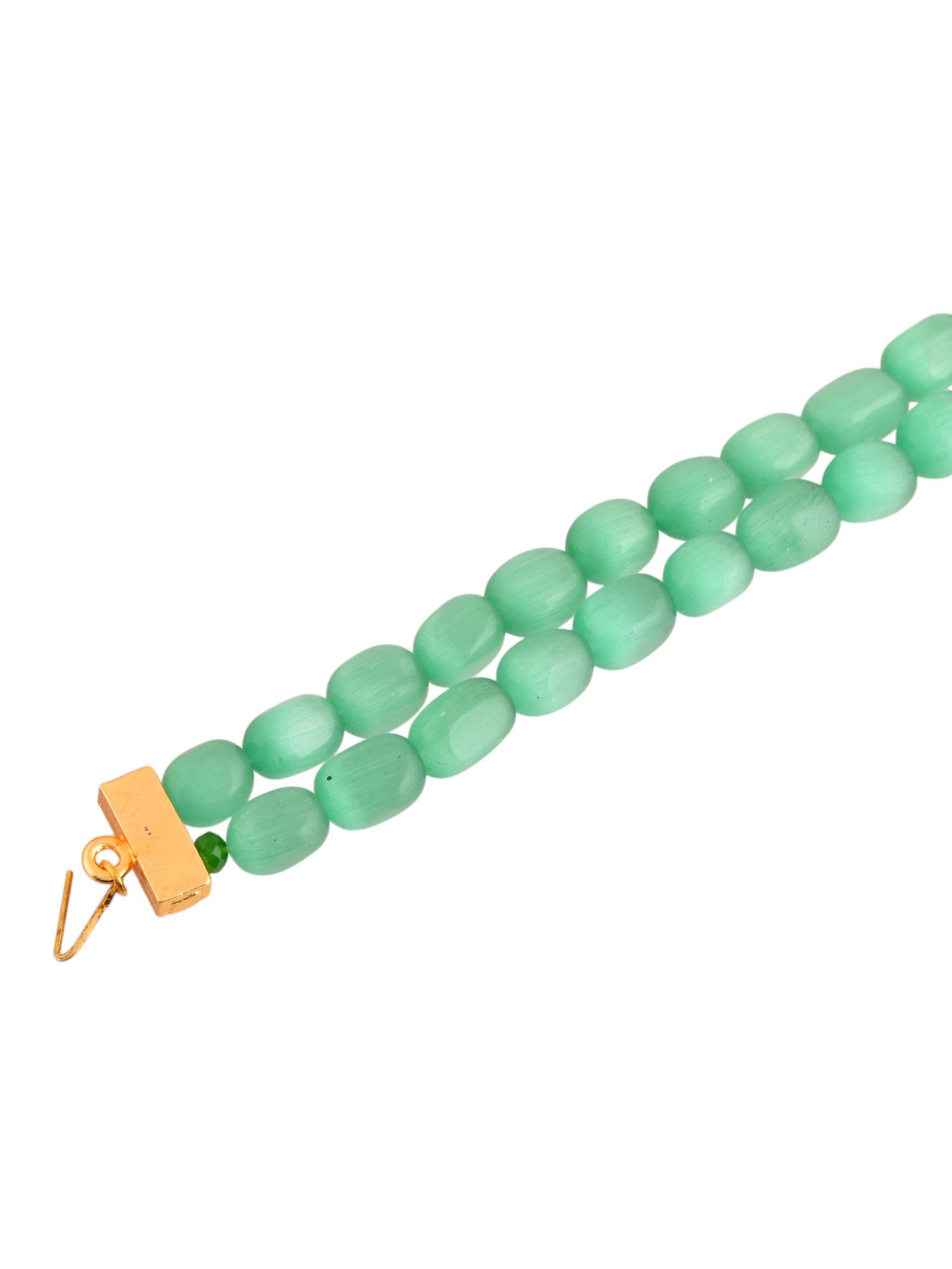 Green Beaded Matha Patti | Traditional Bridal Head Jewellery