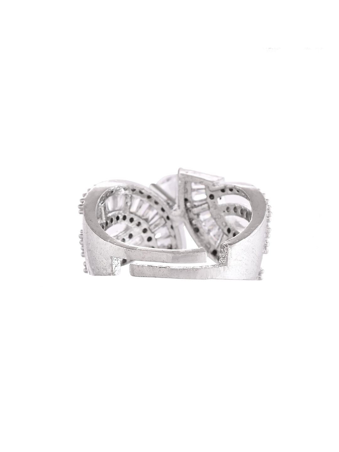 Classic American Diamond Studded Engagement Style Ring For Women