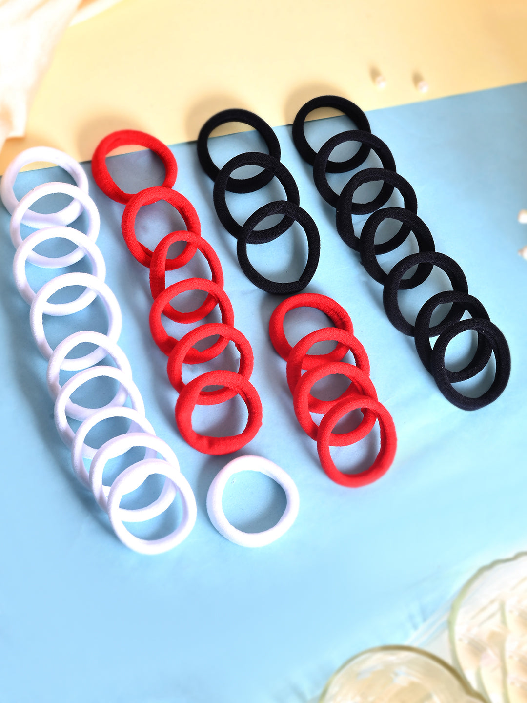 Premium Thick Fabric Hair Rubber Bands For Women & Girls