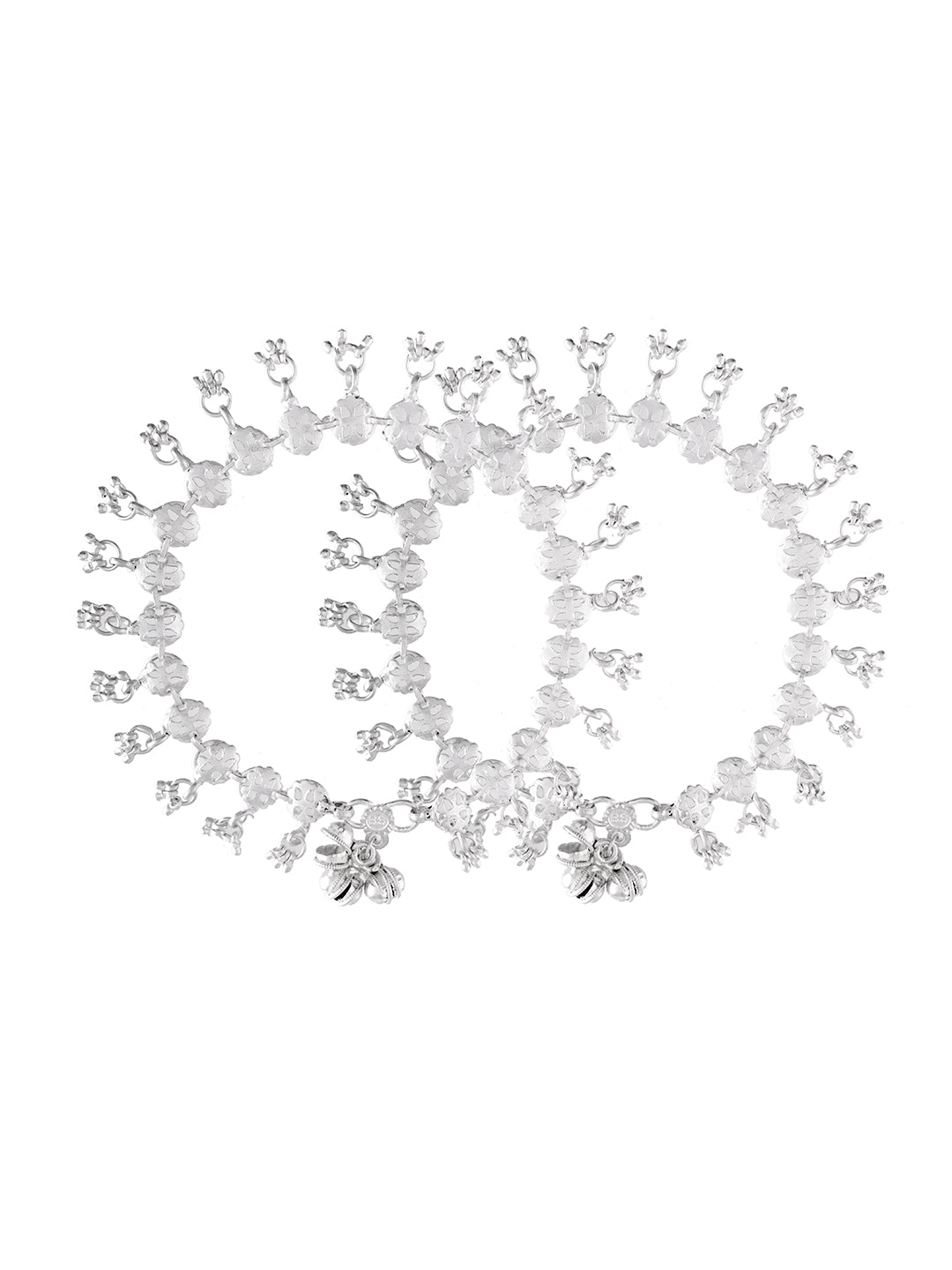 Traditional Ethnic Payal Set | Silver Plated Anklets For Women