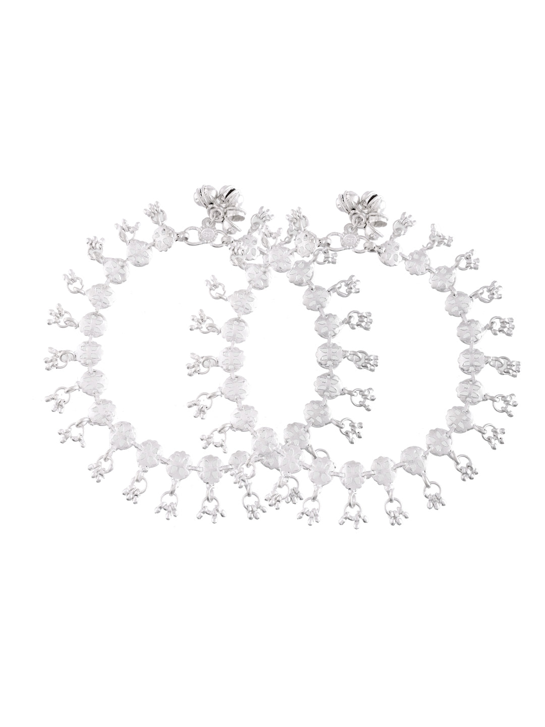 Traditional Ethnic Payal Set | Silver Plated Anklets For Women