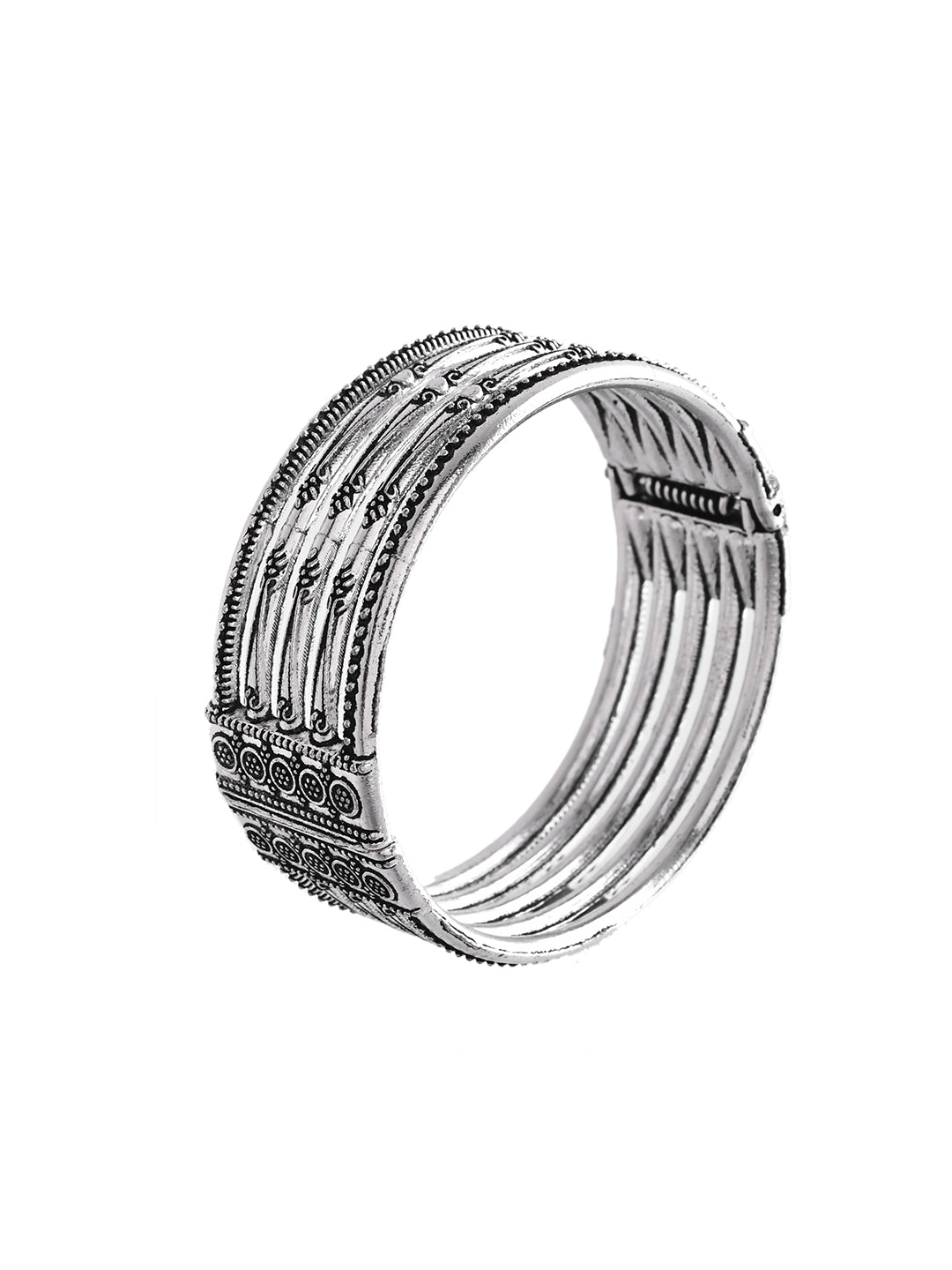 Ethnic Silver Bracelet For Women & Girls | Antique Oxidised Jewellery