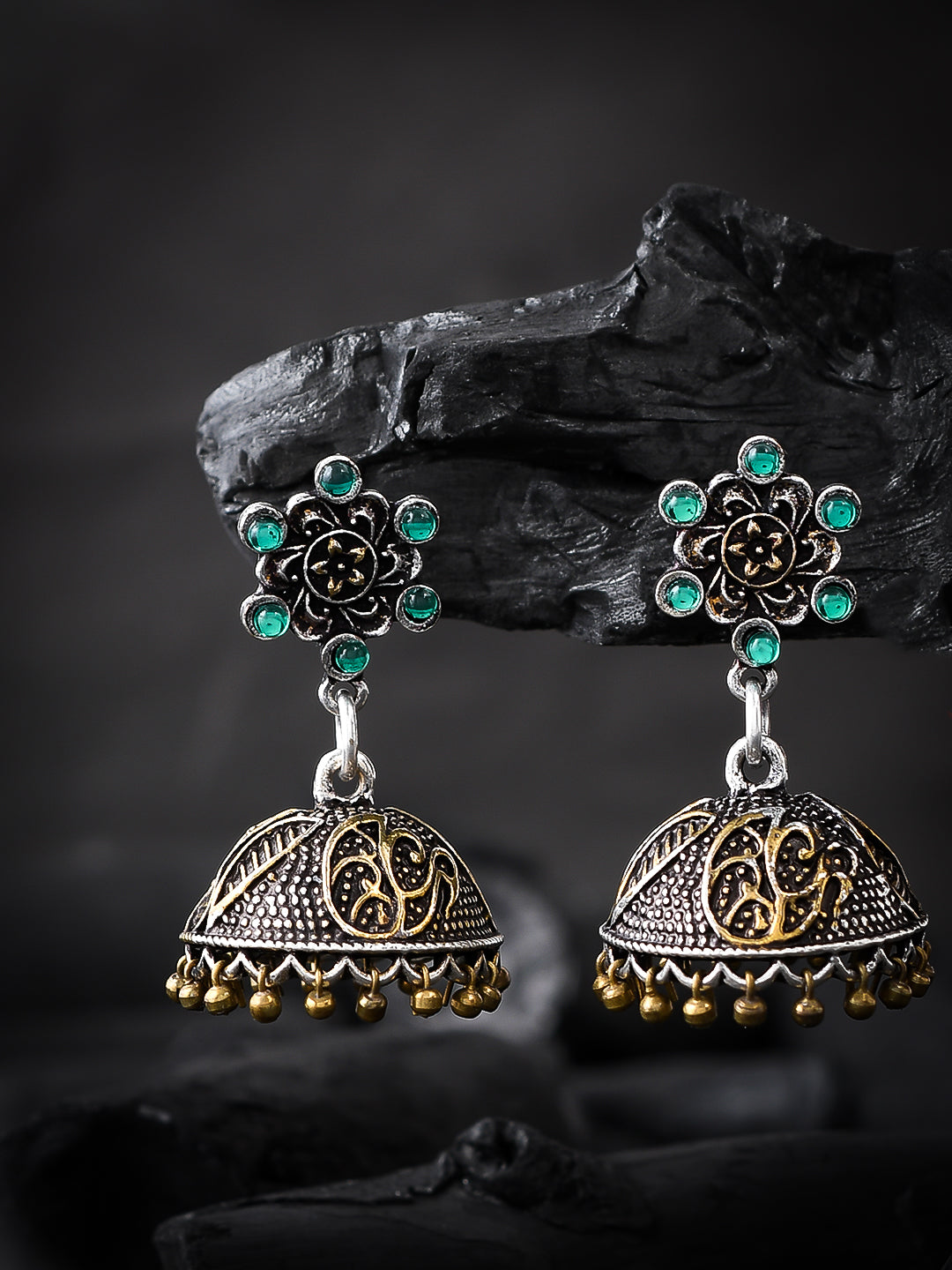 Oxidised Silver Jhumka Earrings for Women Online