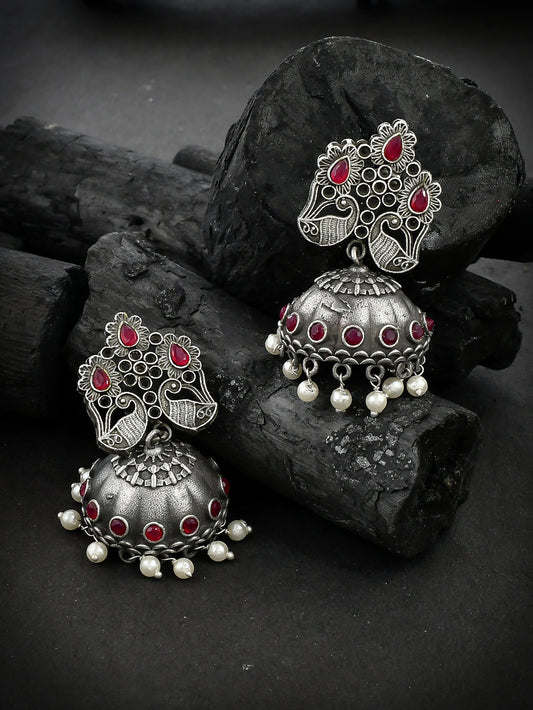 Traditional jhumka oxidised earring