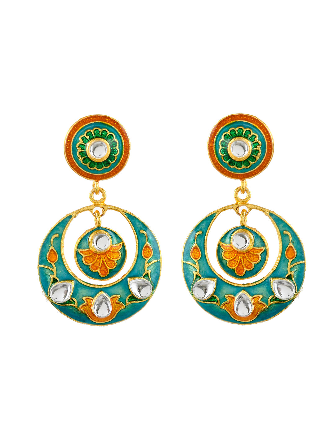 Gold plated chandbali earring