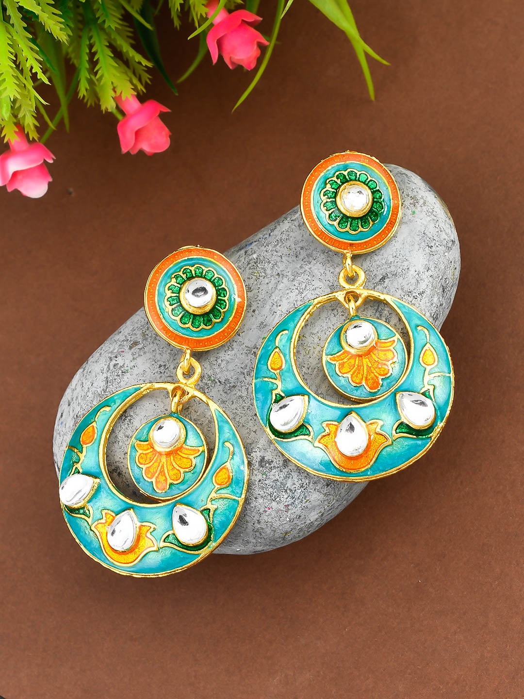 Gold Plated Chandbali Earrings for Women Online