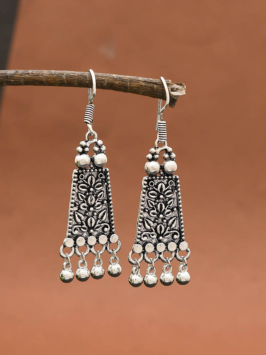 Oxidized Silver Plated Stylish Earrings For Women