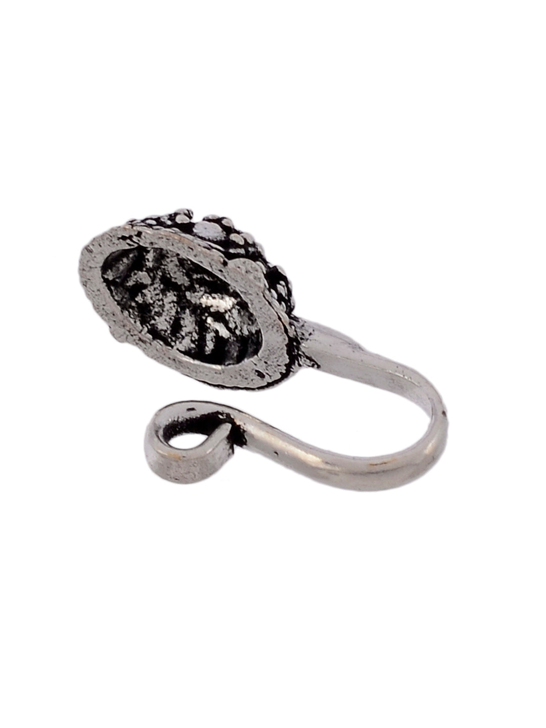 Oxidised Silver-Plated Clip-On Nosepins