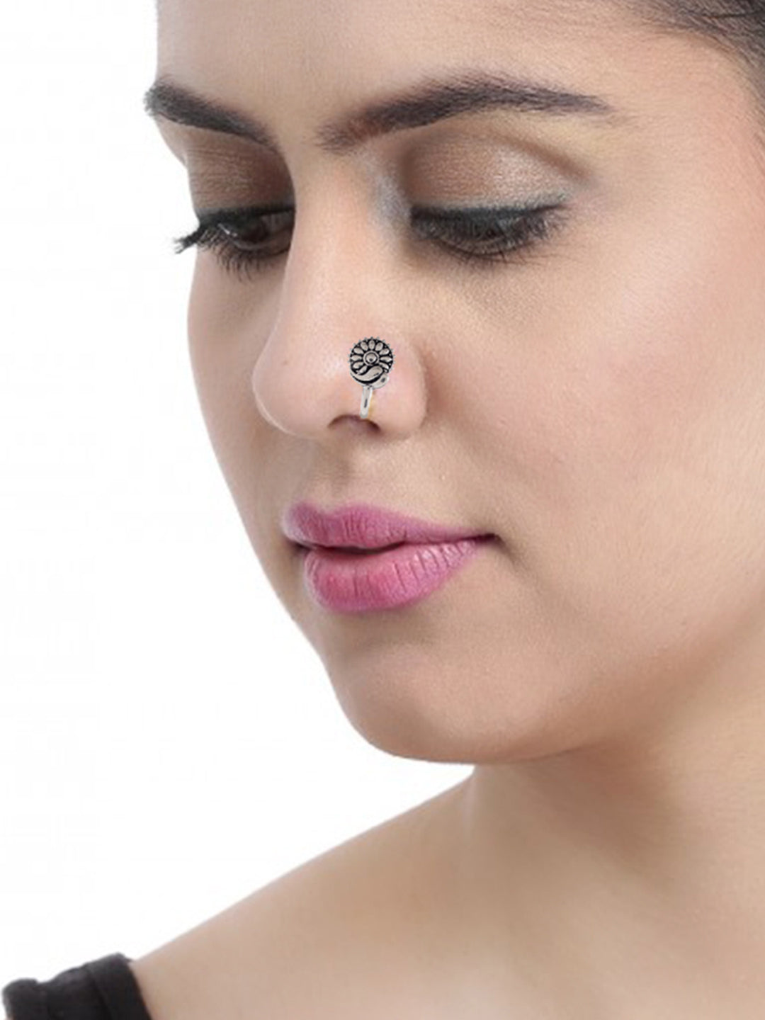 Buy Oxidised Silver-plated Nose Pins for Women Online at
